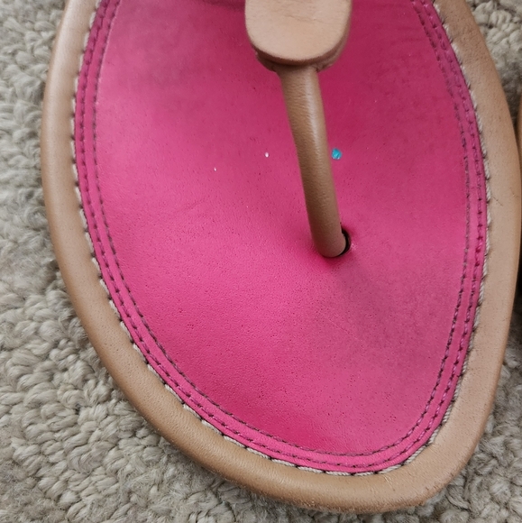 Tory Burch Hot Pink Fringe Miller Sandal Thong Brazil Ladies US 10 - Picture 8 of 11